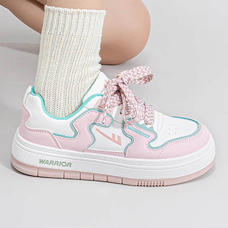 Warrior Women Sport Sneaker Matching Sweet Casual Student Board Shoes Harajuku Tennis Woman Trend 2023